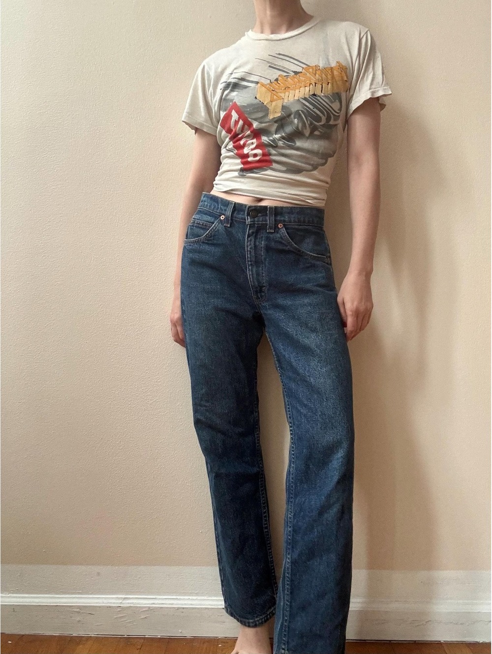 Vintage 1980s Levi's Orange Tab 505s Dark Wash Denim Jeans